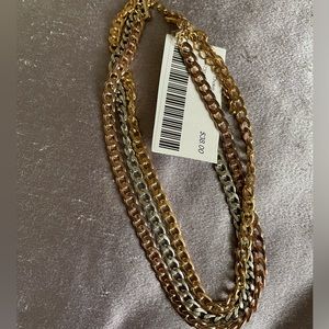 Chain Choker -tri-colour Rose Gold/Gold/Silver